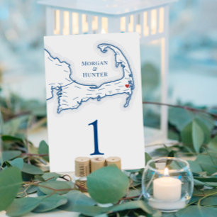 Wequassett Resort Cape Cod Harwich MA Wedding  Table Number