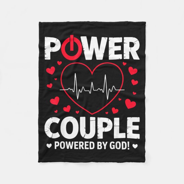 Wer Couple Christian Couples Matching Valentines D Fleece Blanket (Front)