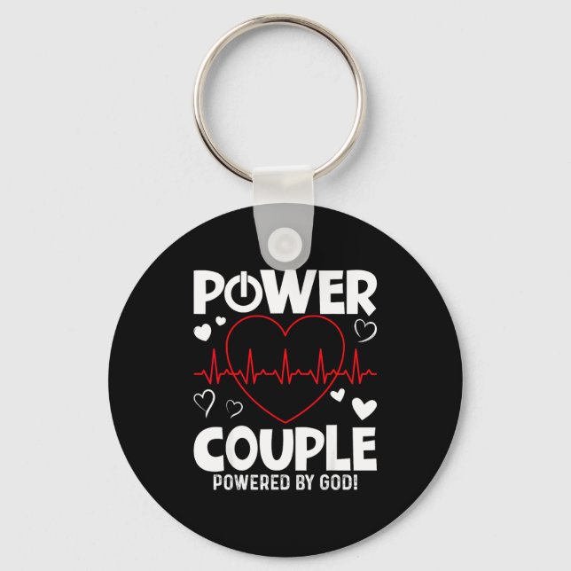 Wer Couple Christian Couples Matching Valentines D Key Ring (Front)