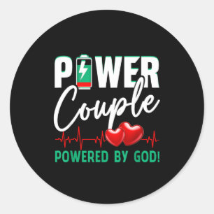 Wer Couple Wered-by God Christian Couples Valentin Classic Round Sticker