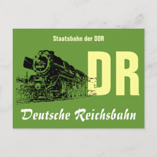 Werbedesign DDR Reichsbahn Postcard