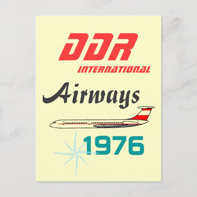 Werbedesign Interflug DDR Postcard (Front)