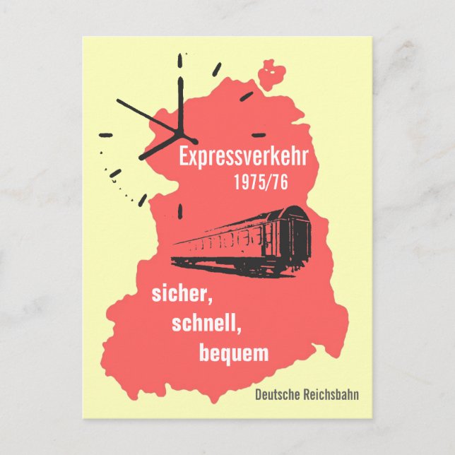 Werbedesign Reiseverkehr Deutsche Reichsbahn DDR Postcard (Front)