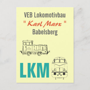 Werbedesign Reiseverkehr Deutsche Reichsbahn DDR Postcard
