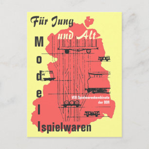 Werbung Modellspielwaren DDR Postcard