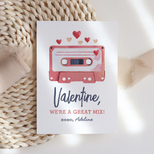 We're a Great Mix Cassette Tape Valentines Day Card