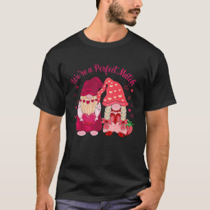 We're A Perfect Match Happy Valentine's Day Couple T-Shirt