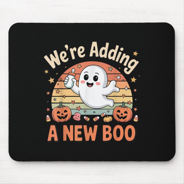Were Adding A New Boo Ghost Halloween Pregnant Ann Mouse Mat (Front)