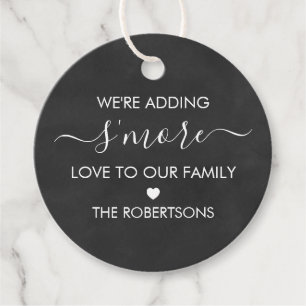 We're Adding S'more Love to Our Family Chalkboard Favour Tags