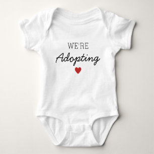 We're Adopting Baby / Child announcement Heart Baby Bodysuit