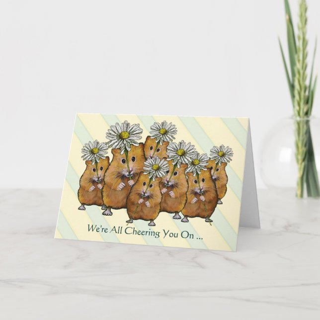 We're All Cheering You On, Fight Cancer, Hamsters Card (Front)