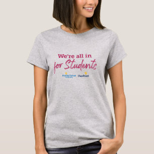 We're All In for Students Co-Branded, Grey T-Shirt