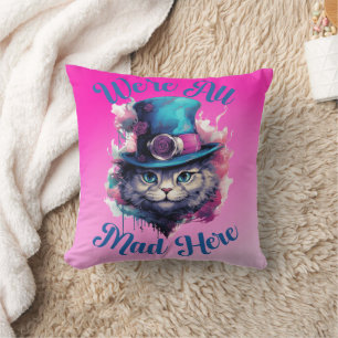 We're All Mad Here - Alice in Wonderland Inspired Cushion