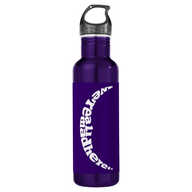 We're All Mad Here Aluminium 710 Ml Water Bottle (Front)