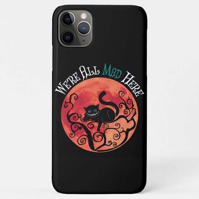 We're All Mad Here - Cheshire Cat Full Moon Case-Mate iPhone Case (Back)