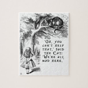 We're all mad here - Cheshire cat Jigsaw Puzzle