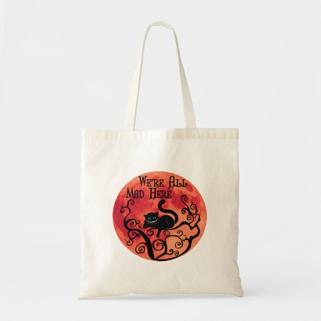 We're All Mad Here - Cheshire Cat Tote Bag (Front)