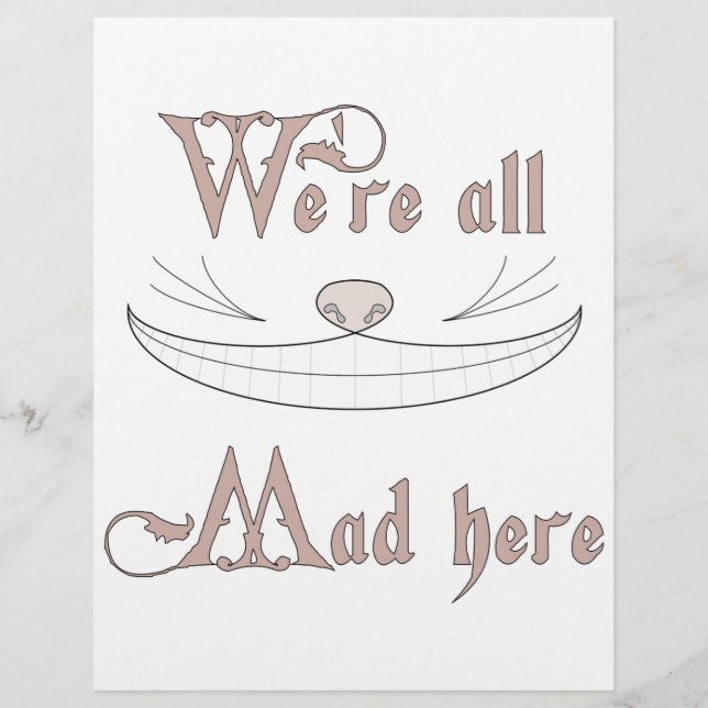 We're All Mad Here Flyer (Front)