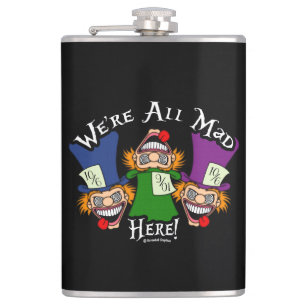 We're All Mad Here! Hip Flask