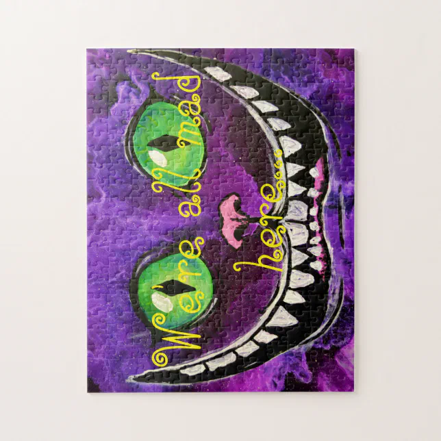 We're all mad here jigsaw puzzle | Zazzle