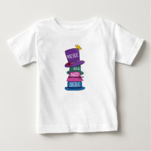 We're All Mad Here Mad Hatter Alice in Wonderland Baby T-Shirt