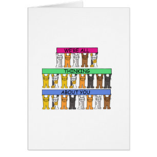 We're All Thinking About You Cartoon Cats