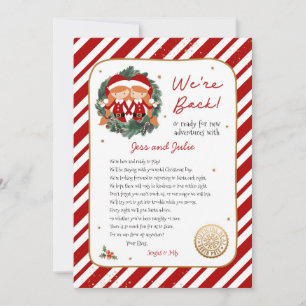 We're Back Elf Letter Invitation