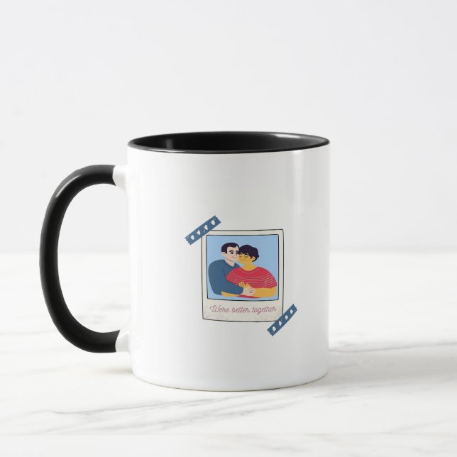 Were Better Together Graphic Minimal Design  Mug (Left)