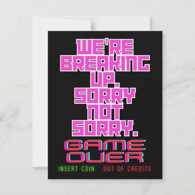 WE'RE BREAKING UP. (Front)