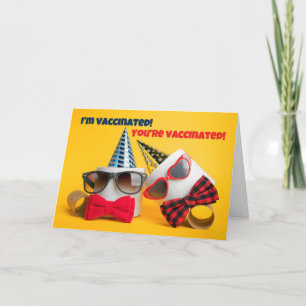 We're Covid Vaccinated Toilet Paper Humour Holiday Card