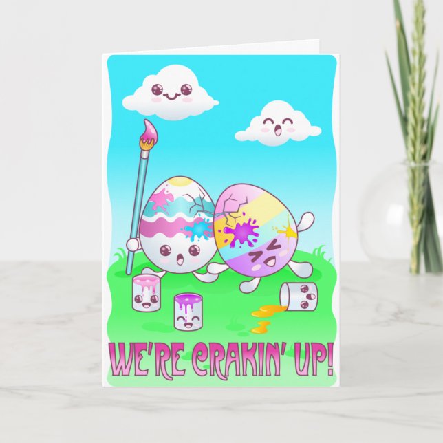 We're Crackin' Up! greeting card (Front)