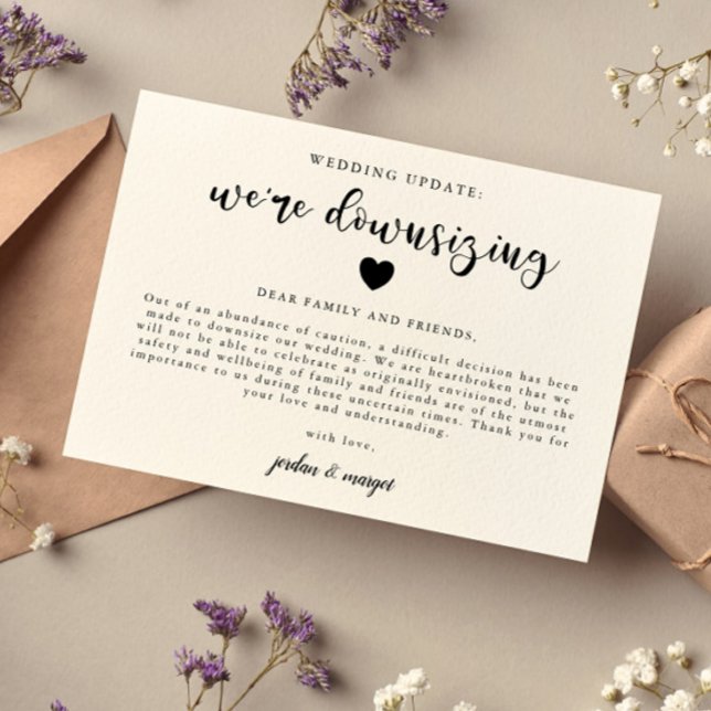 We're Downsizing Wedding Update Minimalist Announcement (Creator Uploaded)