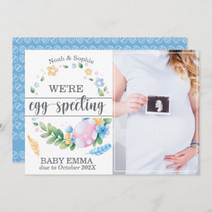 "We're egg-specting" Easter Pregancy Announcement
