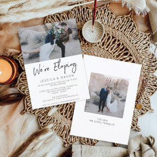 We're Eloping Handwritten Invite Announcement