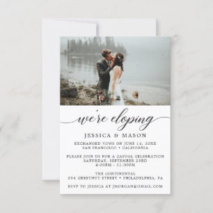 We're Eloping Invite Eloped Announcement