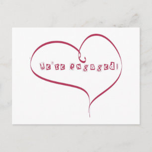 We're Engaged Announcement Postcard