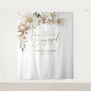 We're Engaged   Boho Bohemian Engagement Party Tapestry