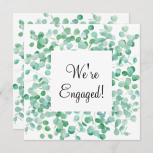 We're Engaged Elegant Eucalyptus Green Peach