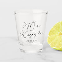 We're Engaged Elegant Minimalist Engagement Party