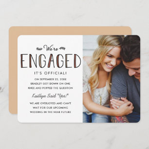 We're Engaged   Engagement Announcement