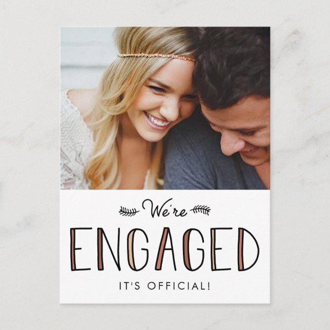 We're Engaged | Engagement Announcement (Front)
