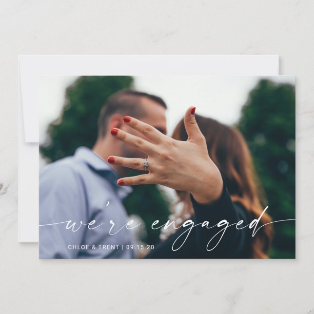 We're Engaged Engagement Announcement Card (Front)