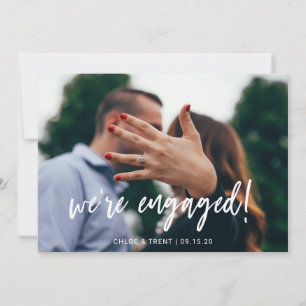 We're Engaged Engagement Announcement Card