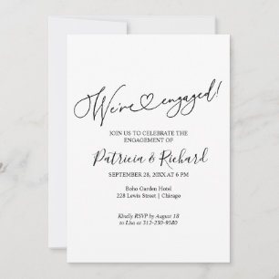 We're Engaged Engagement Party Invitations