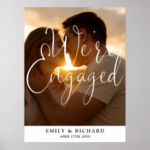 We're Engaged Engagement Party Photo Welcome Sign