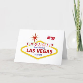We're Engaged Las Vegas Announcement Card