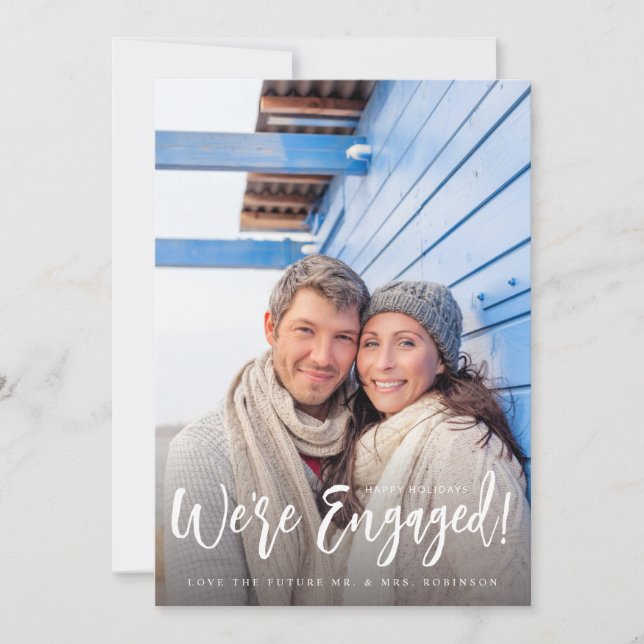 We're Engaged Minimalist V Photo 2 (Front)