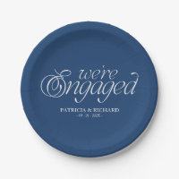 We're Engaged Modern Minimalist Engagement Party