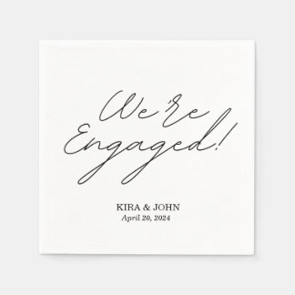 We're Engaged Napkin