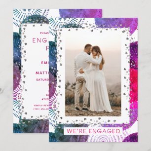 We're Engaged Personalised Photo Engagement Party Invitation